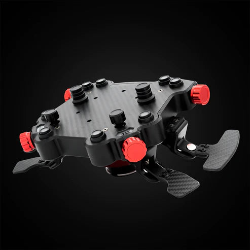 Simagic GT1 Rounded Steering Wheel with GT Pro Hub(K) | Shifter & Clutch Paddles - Leather - DELENordic.com