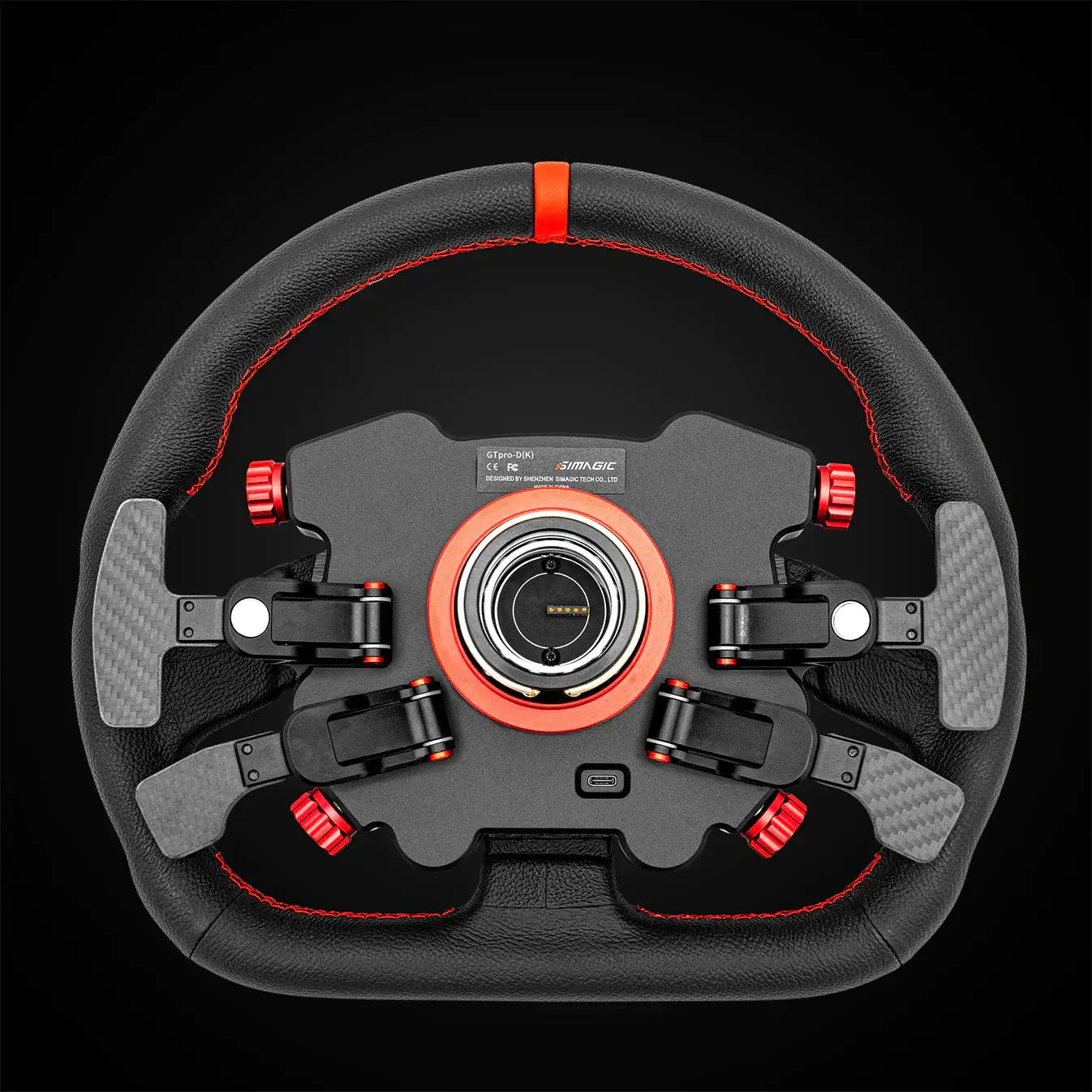 Simagic GT1 D-Shaped Steering Wheel with GT Pro Hub(K)| Shifter Simagic GT1 D-Shaped Steering Wheel with GT Pro Hub(K)| Shifter